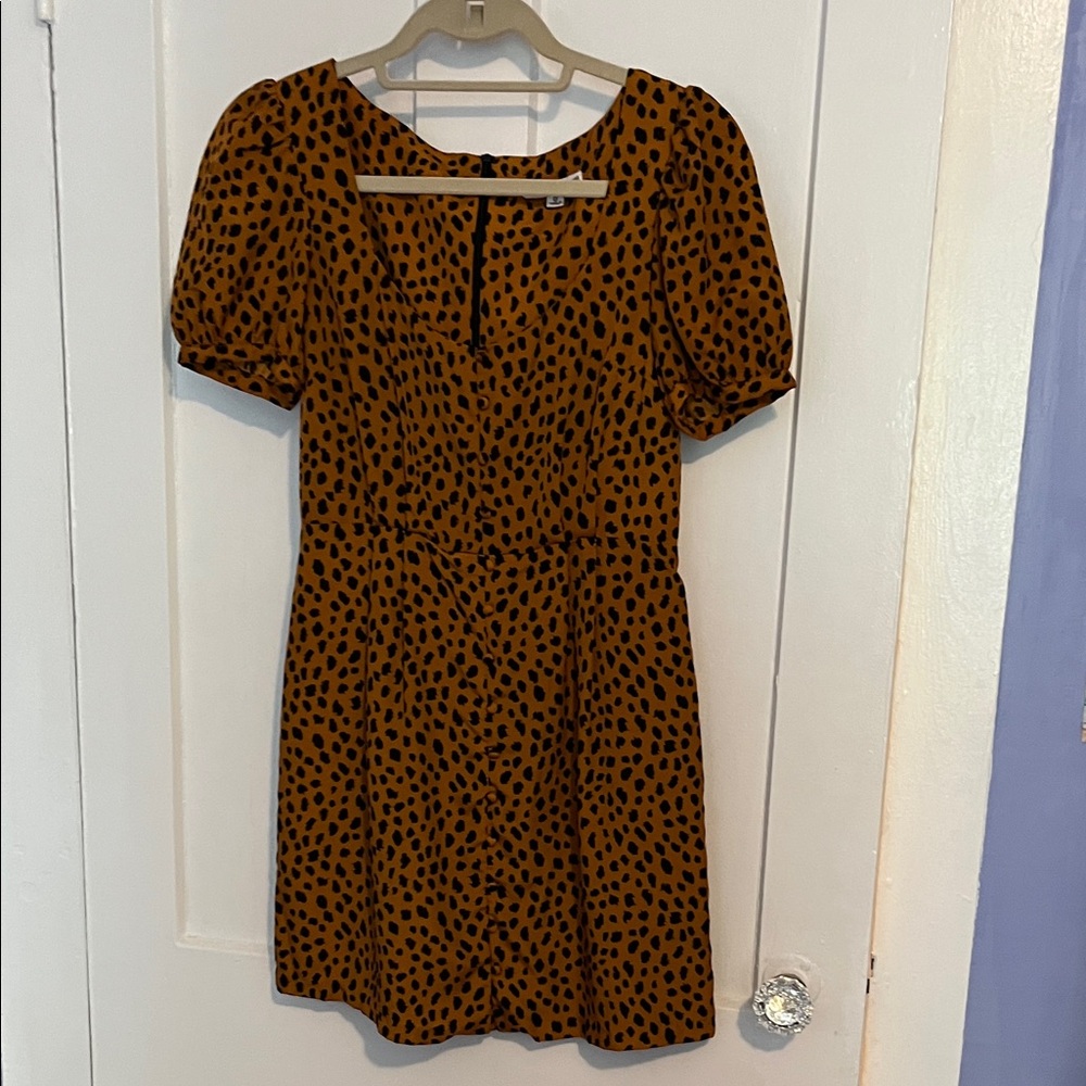 Bb Dakota Brown and black Polka Dot Dress